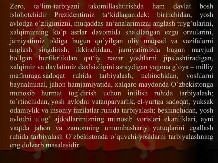 Oila mahalla va ta'lim muassasalarida tarbiya o'rni 3