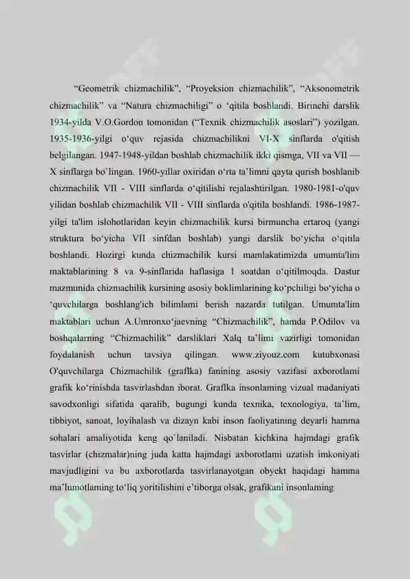 Detalarning ish chizmalarini bajarish 6