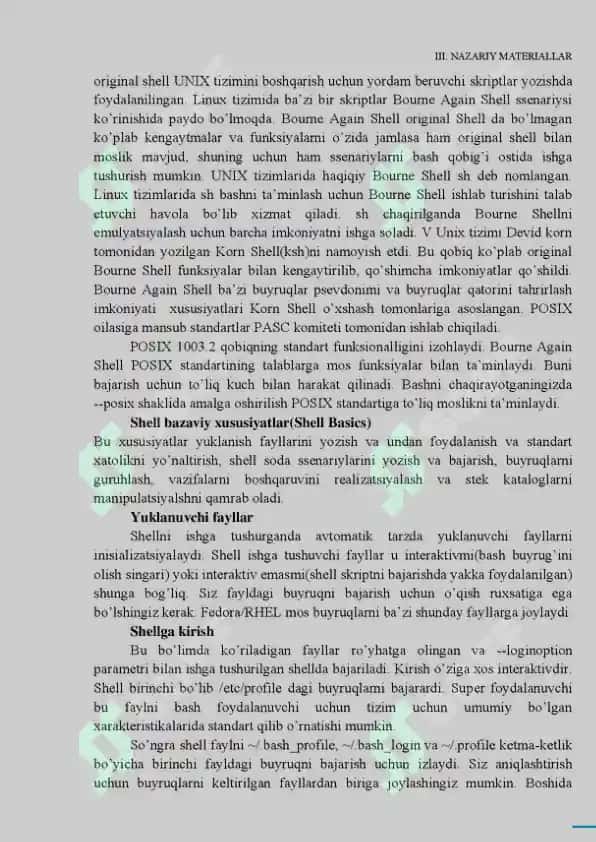 Shell komanda  qobig`ida ishlash 3