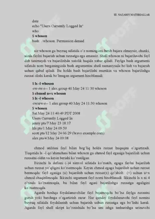 Shell komanda  qobig`ida ishlash 7