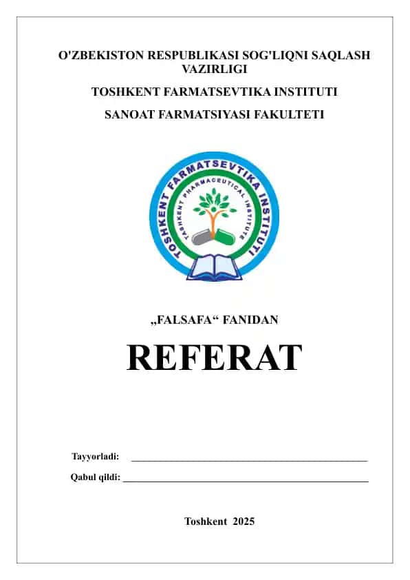 Tafakkurning mantiqiy shakllari va qonunlari. Referat 17 bet.
