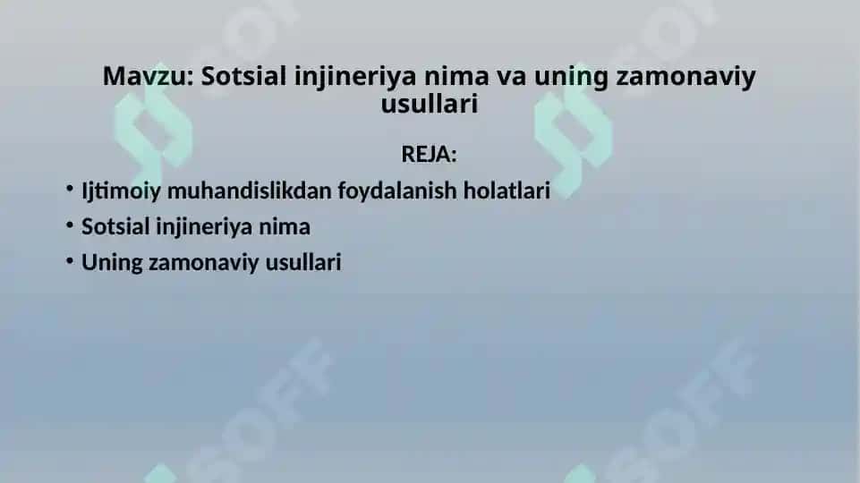 Sotsial injineriya nima va uning zamonaviy usullari 2
