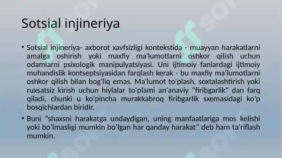 Sotsial injineriya nima va uning zamonaviy usullari 4