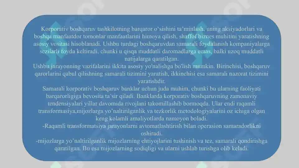 Korporativ boshqaruvning zamonaviy tendetsiyalari 4
