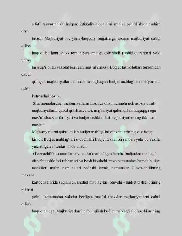 Davlat budjeti nazoratini amalga oshirishda G‘aznachilik tizimin 6