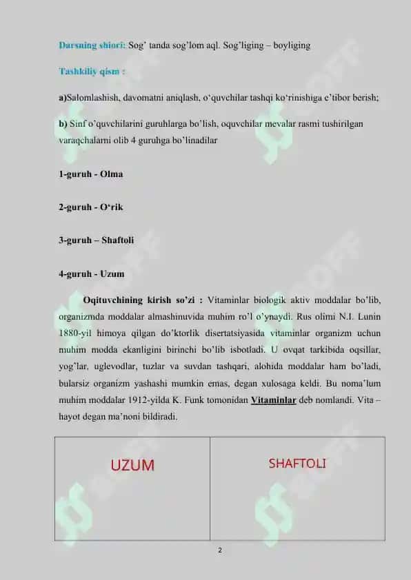 Biologiya ochiq dars 2