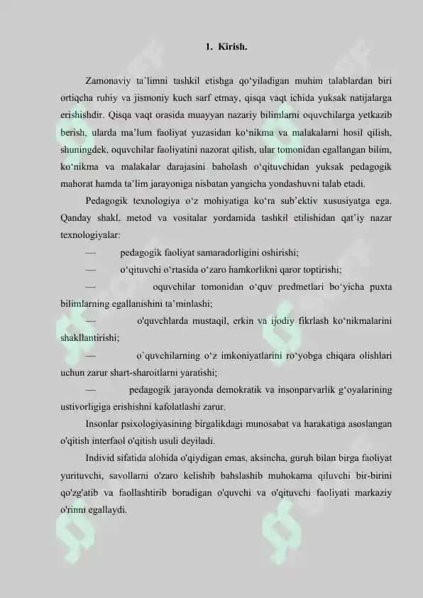 Interfaol metodlar va ularning mohiyati. Referat 13 bet. 3