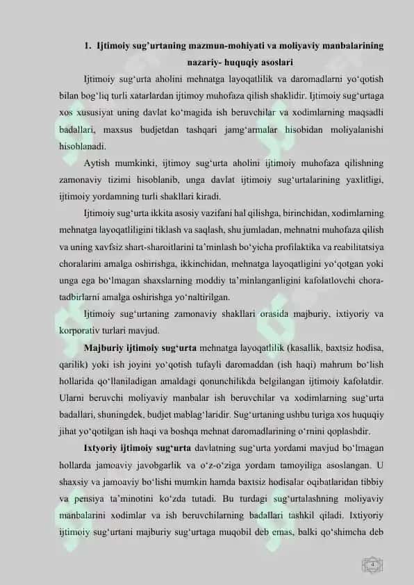 IJTİMOİY SUG‘URTANING MAZMUN-MOHIYATI VA MOLIYAVIY MANBALARI 4