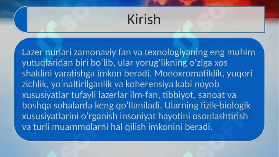 Lazer nurlarining fizik-biologik ta’siri 3
