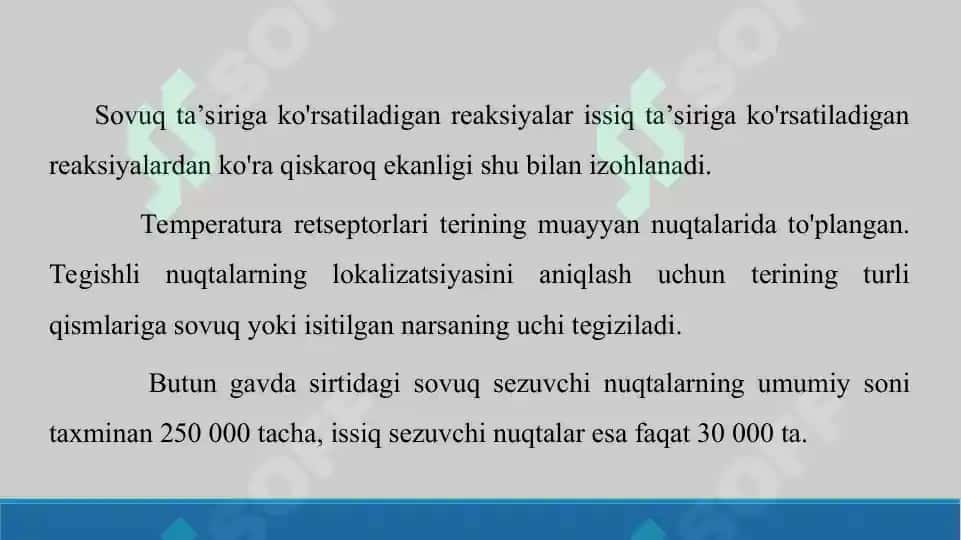 13. Taktil va harorat retseptorlari. Taqdimot, 12 bet 4