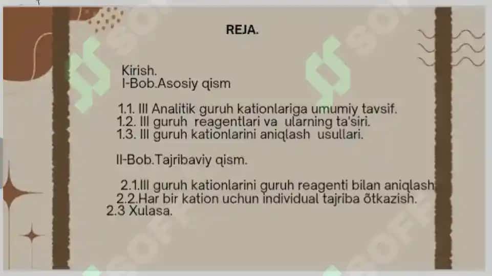 III analitik kationlar guruhi 2