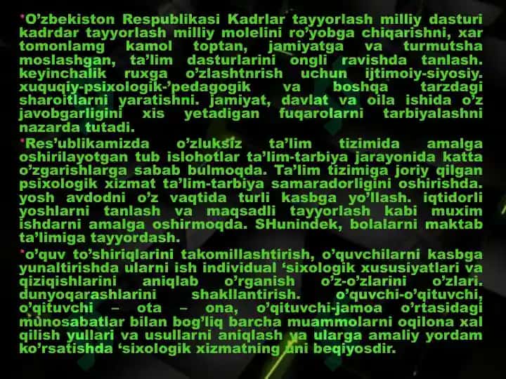 O’qituvchi psixologiyasi 2