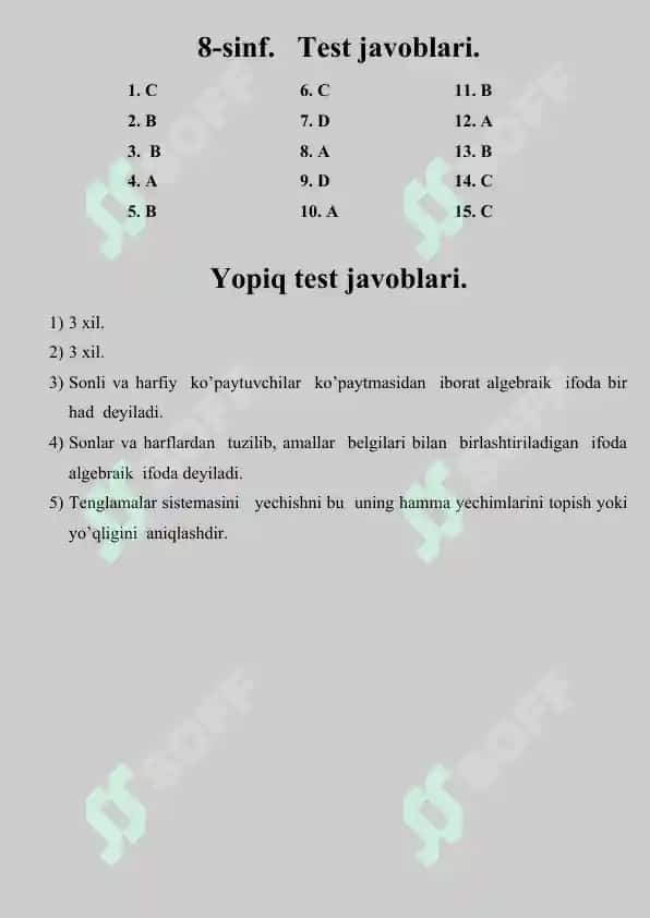Matematika test 3