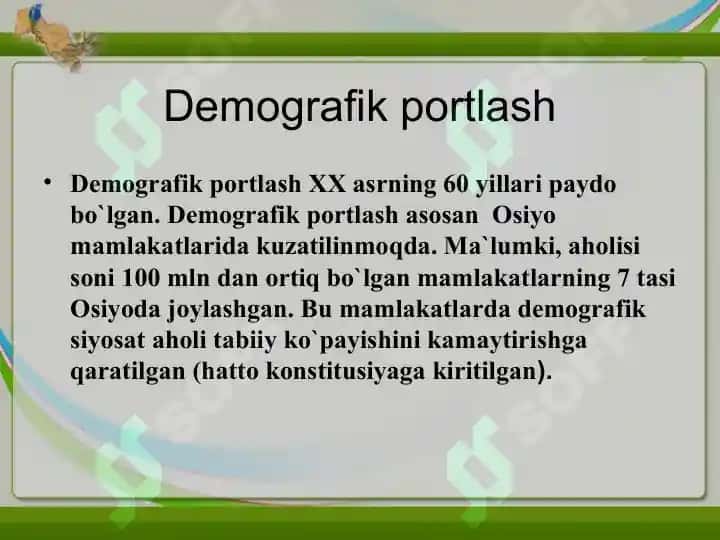 FUTUROLOGIYA DEMOGRAFIK PROGNOZLASHTIRISH 8