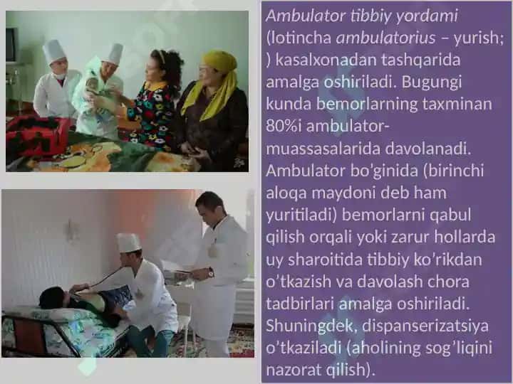Davolash profilaktika muassalarining turlari va ularning faoliyatini tashkil etish 6