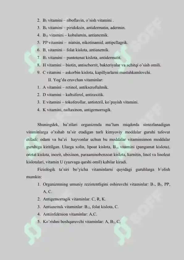 Vitaminlarning ahamiyati.  Vitaminlarning N.I.Lunin tomonidan ochilishi 4