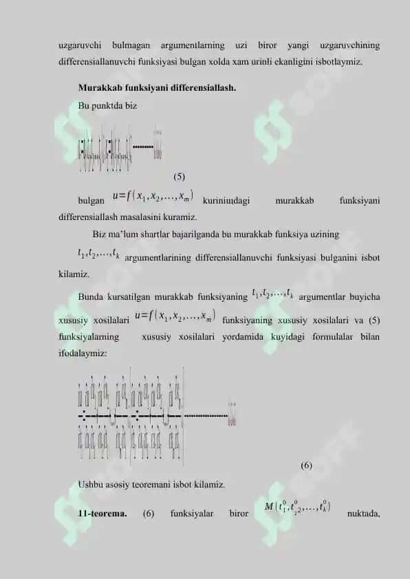 Bir necha o’zgaruvchili funksiyalar differensial hisobi 3