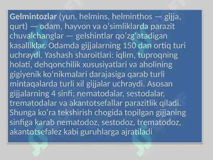 Odam gelmintoz kasalliklari 2