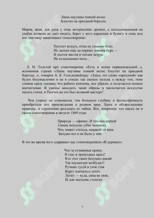 Поэзия Ф.И.Тютчева 7