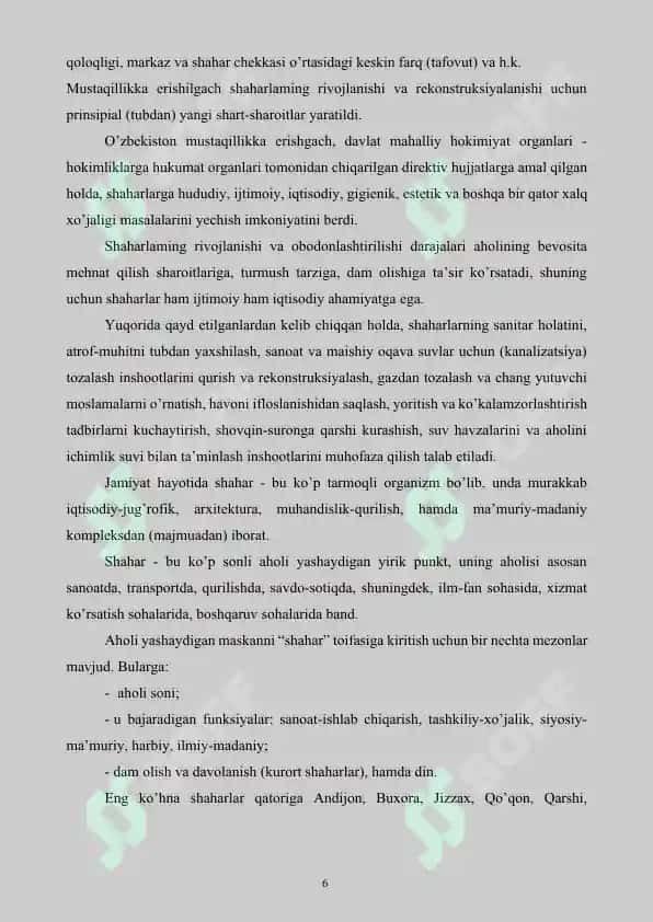 Uy-joy kommunal xo‘jaligi va servis asoslari 6