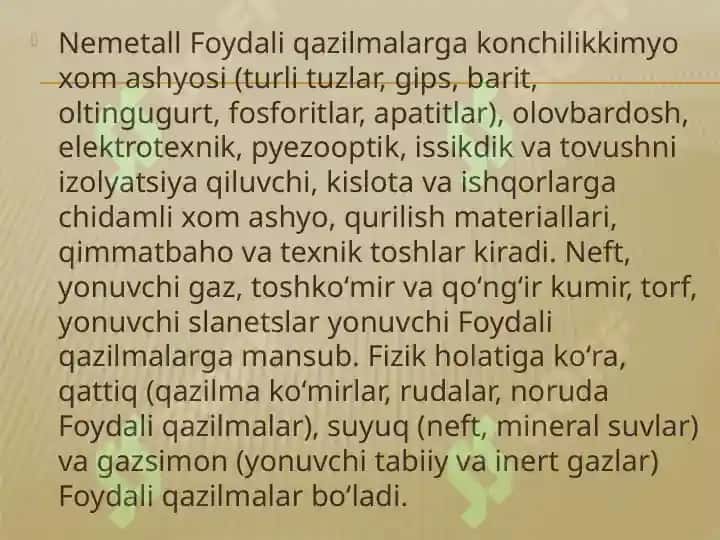 Yer osti boyliklari 3