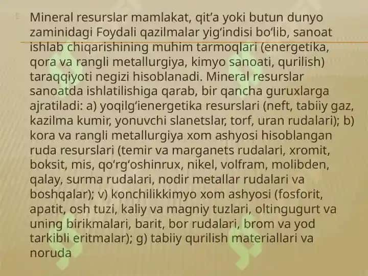 Yer osti boyliklari 4