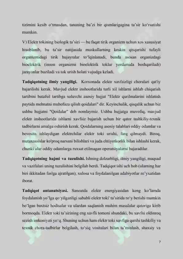 Ishlab chiqarish korxonalari elektr dvigatillarining yong’in xavfi rejimini modellashtirish 7