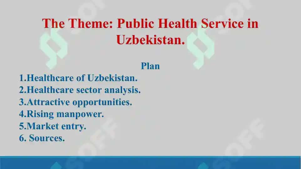 14.1. Public Health Service in Uzbekistan. Taqdimot 12 bet 2