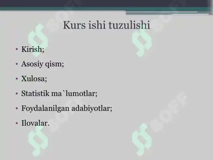 Kurs ishi me’yorlari 3