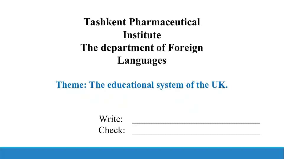 3.2. The educational system of the UK . Taqdimot17 bet