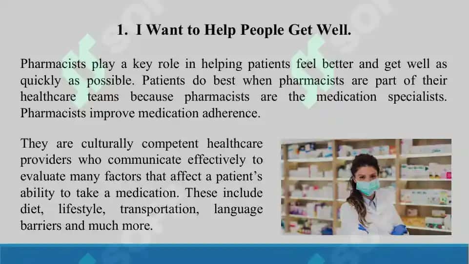 5.2. My future profession is a pharmacist. Taqdimot 13 bet 3