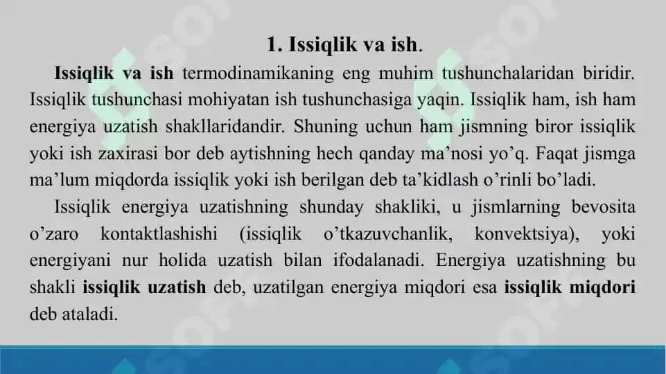 1.1. Issiqlik va ish. Taqdimot, 12 bet. 3