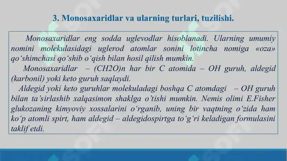 Monosaxaridlarning olinish usullari. Taqdimot 18 bet 6