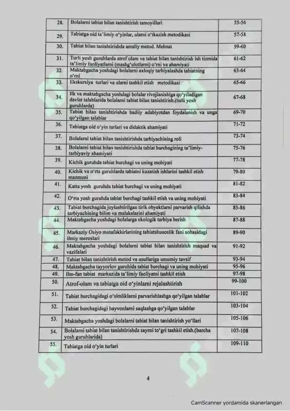 Tabiat bilan tanishtirish topshiriq 4