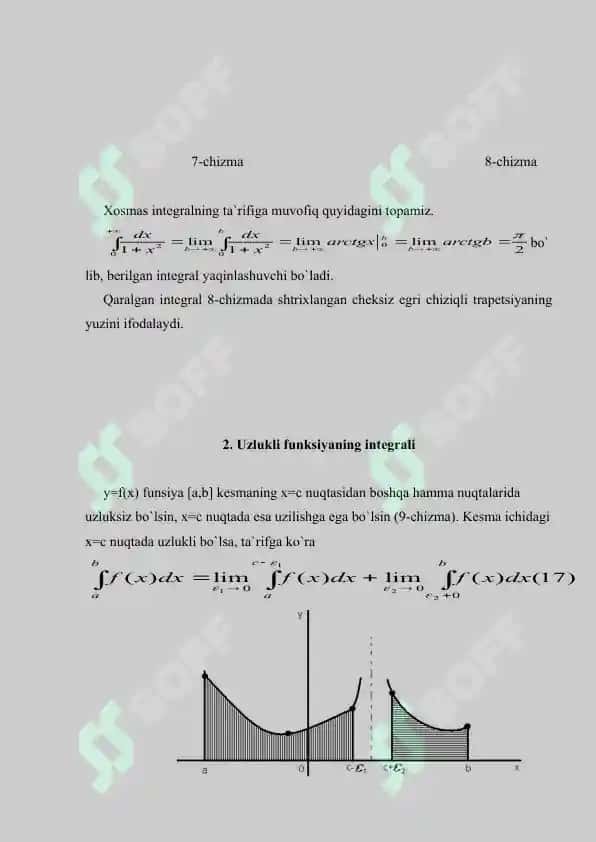 Xosmas integrallar. Alfa va beta funksiyalar. 4
