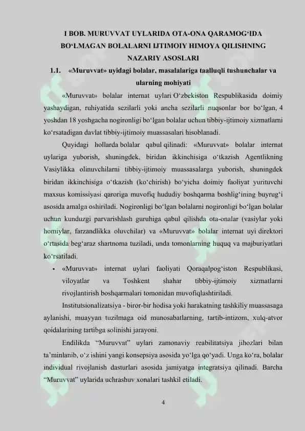"Muruvvat" nogiron bolalar uchun internat uylari faoliyat yuritish tartibi 4