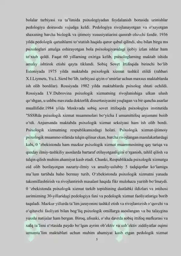 Psixologik xizmatning maqsad vazifalari 5