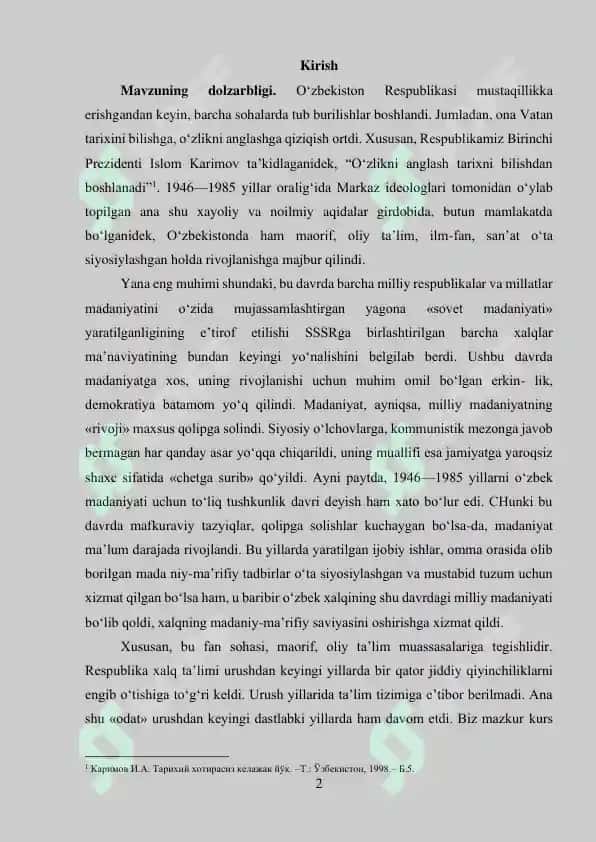 Sovet davrida xalq ta’limi tizimi rivojlanishi 2