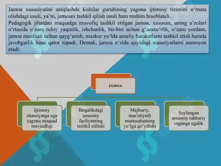 Jamoani shakllantirishning istiqbolli rejalari 4