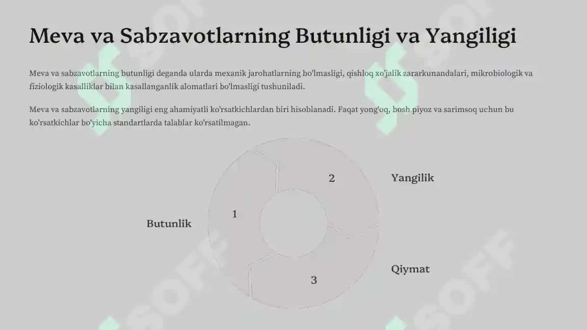 Sabzavot va mevalar mahsulotlarini ekspertizasi 7