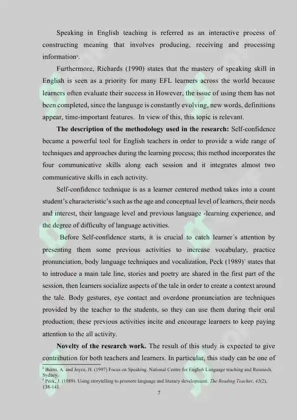 Ways of improving self-confidence in developing students speaking skills 7