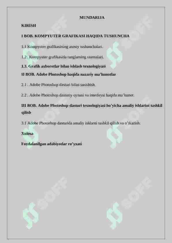 Adobe Photoshop dasturi va uning imkoniyatlari 3