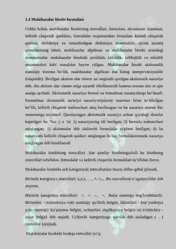 Mulohazalar hisobi 3