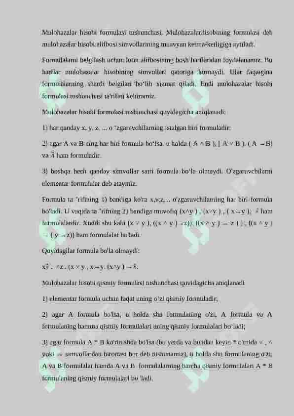 Mulohazalar hisobi 4