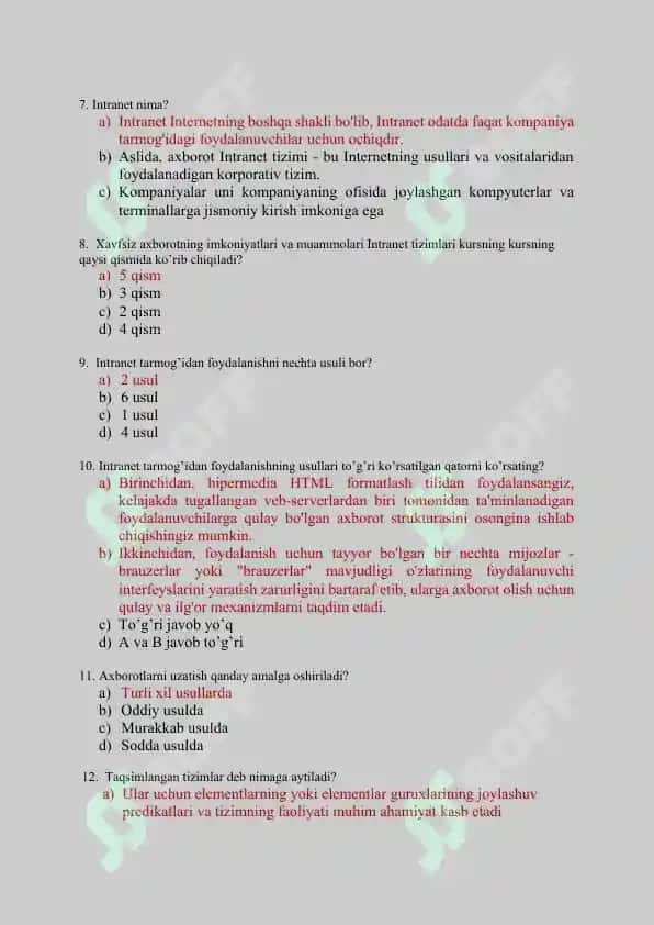 iOS operatsion tizimi test 2