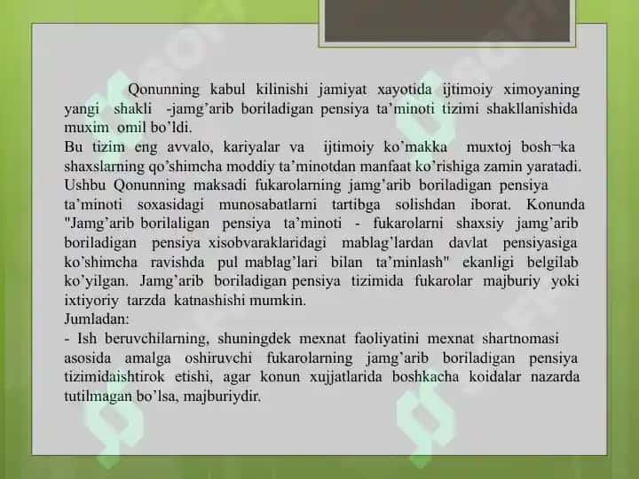 Jamg'arib boriladigan pensiya ta'minoti 4