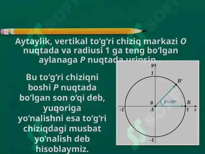 Burchakning radian o’lchovi 2
