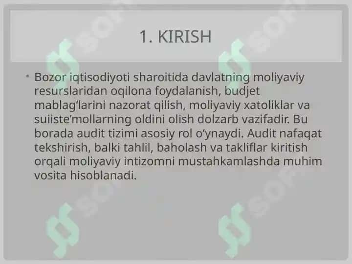 O‘zbekiston Respublikasi moliyaviy nazorat tizimida auditning roli 3