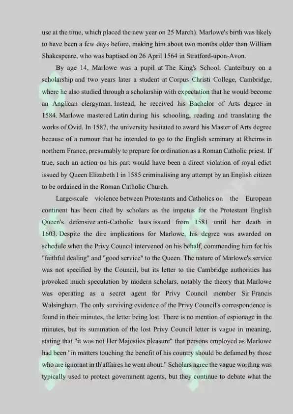 Christopher Marlowe 3