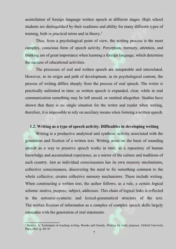Developing Writing Skills 7